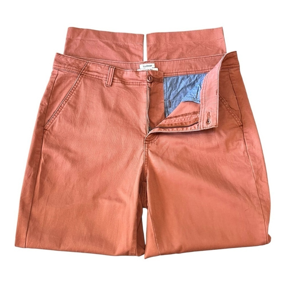 L.L. Bean Favorite Fit Rust Organic Cotton Classic Chino Pants Women’s 12 - Picture 7 of 11